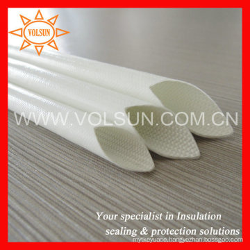 White Self-Extinguishing Silicone Fiberglass Sleeving